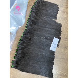 natural straight natural color human hair extension Bluxhair