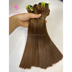 brown color bone straight human hair extension Bluxhair