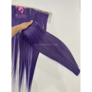 purple color bone straight human hair extension Bluxhair