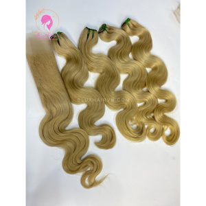 blonde color body wave human hair extension Bluxhair