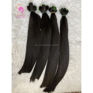 natural straight natural color human hair extension Bluxhair