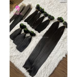 natural color bone straight human hair extension Bluxhair