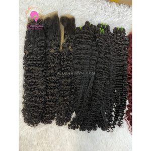 natural color burmese curls human hair extension Bluxhair