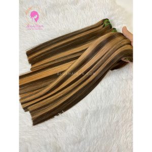 piano color bone straight human hair extension Bluxhair