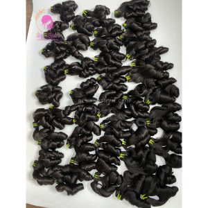 natural color bouncy curls human hair extension Bluxhair