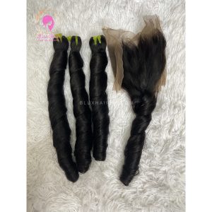 natural color spring curls human hair extension Bluxhair